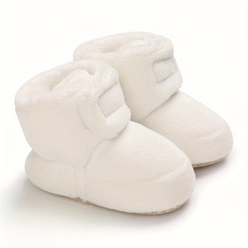 Toddler Baby Girls Booties Plus High Top Slippers Indoor Shoes Crib Shoes First Walker Shoes For Winter