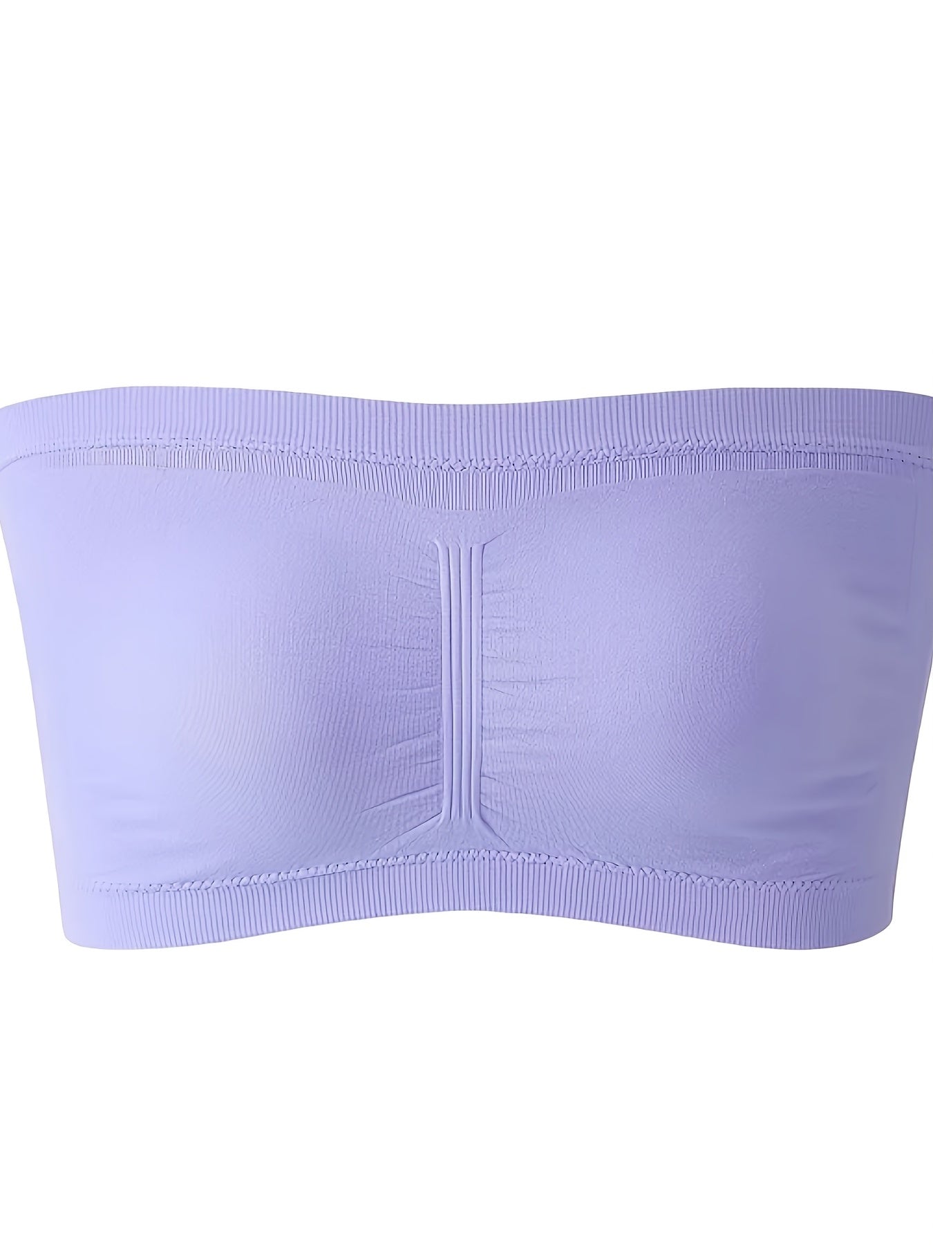 Plus-size Double-layer Anti-slip Underwire Bra with Padded Cups, No-wire Design, and One-piece Style