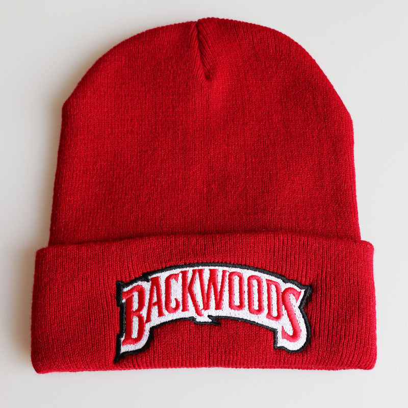 1pc "BACKWOODS" Knitted Hat Thermal Cap For Men - Warm & Cozy - Wool Blend - Perfect for Winter & Outdoor Activities - Ideal Gift for Him