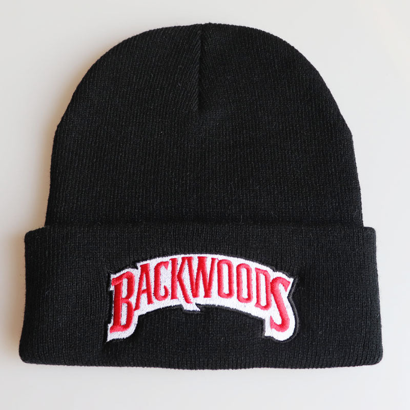 1pc "BACKWOODS" Knitted Hat Thermal Cap For Men - Warm & Cozy - Wool Blend - Perfect for Winter & Outdoor Activities - Ideal Gift for Him