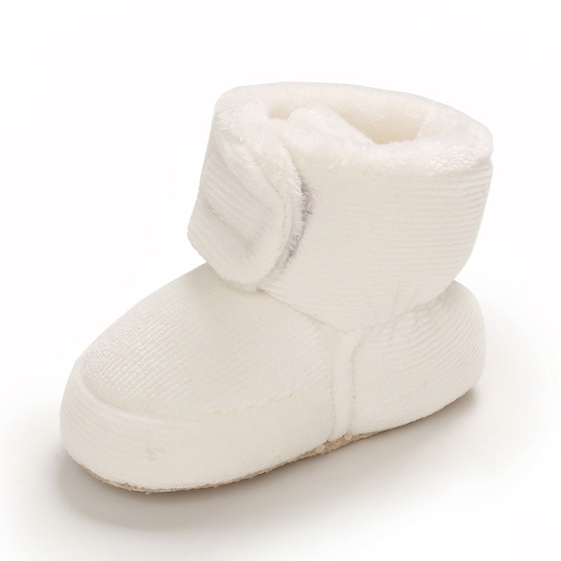 Toddler Baby Girls Booties Plus High Top Slippers Indoor Shoes Crib Shoes First Walker Shoes For Winter