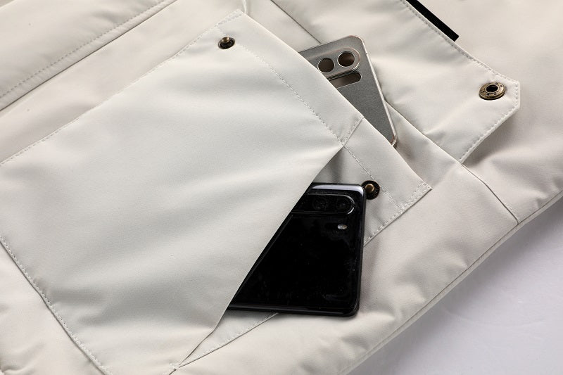 Men'S Winter Windbreaker Jacket with Warm Hood - Maroon Zip-Up Outdoor Coat, Stand Collar, Multiple Pockets, Casual Sporty Design for Cold Weather, Winter Jacket