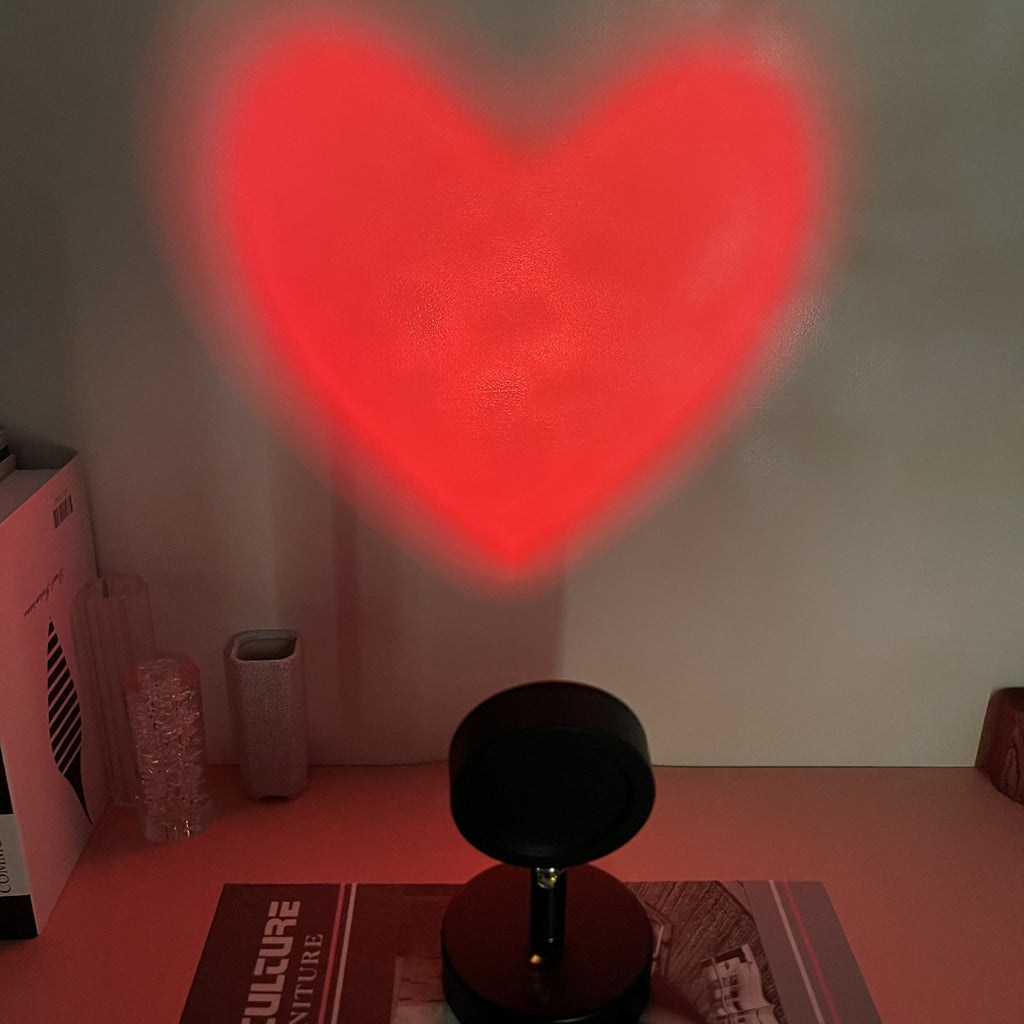 Red Heart Projection Mood Light