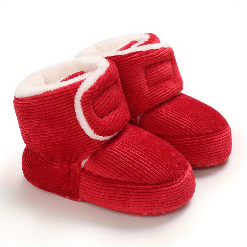 Toddler Baby Girls Booties Plus High Top Slippers Indoor Shoes Crib Shoes First Walker Shoes For Winter