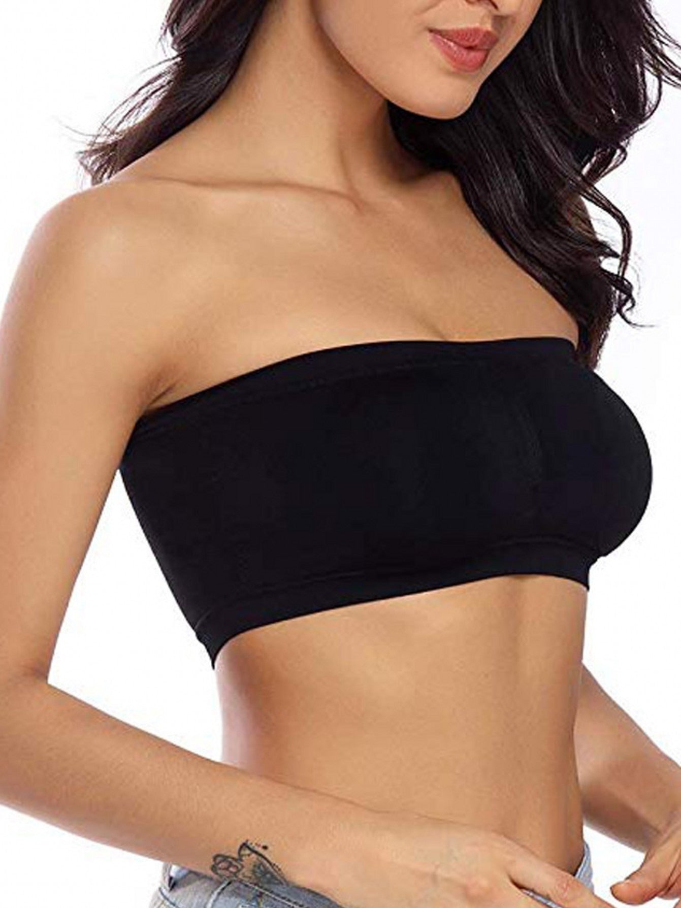 Plus-size Double-layer Anti-slip Underwire Bra with Padded Cups, No-wire Design, and One-piece Style