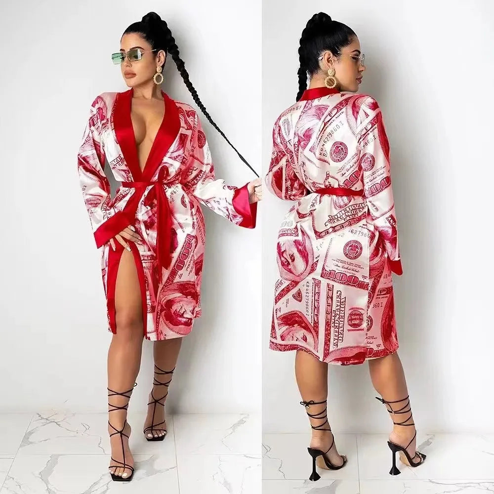 Wholesale Fashion Satin Robe Vendor Custom Nighty for Ladies Sexy Hot Sleeping Silk Robes