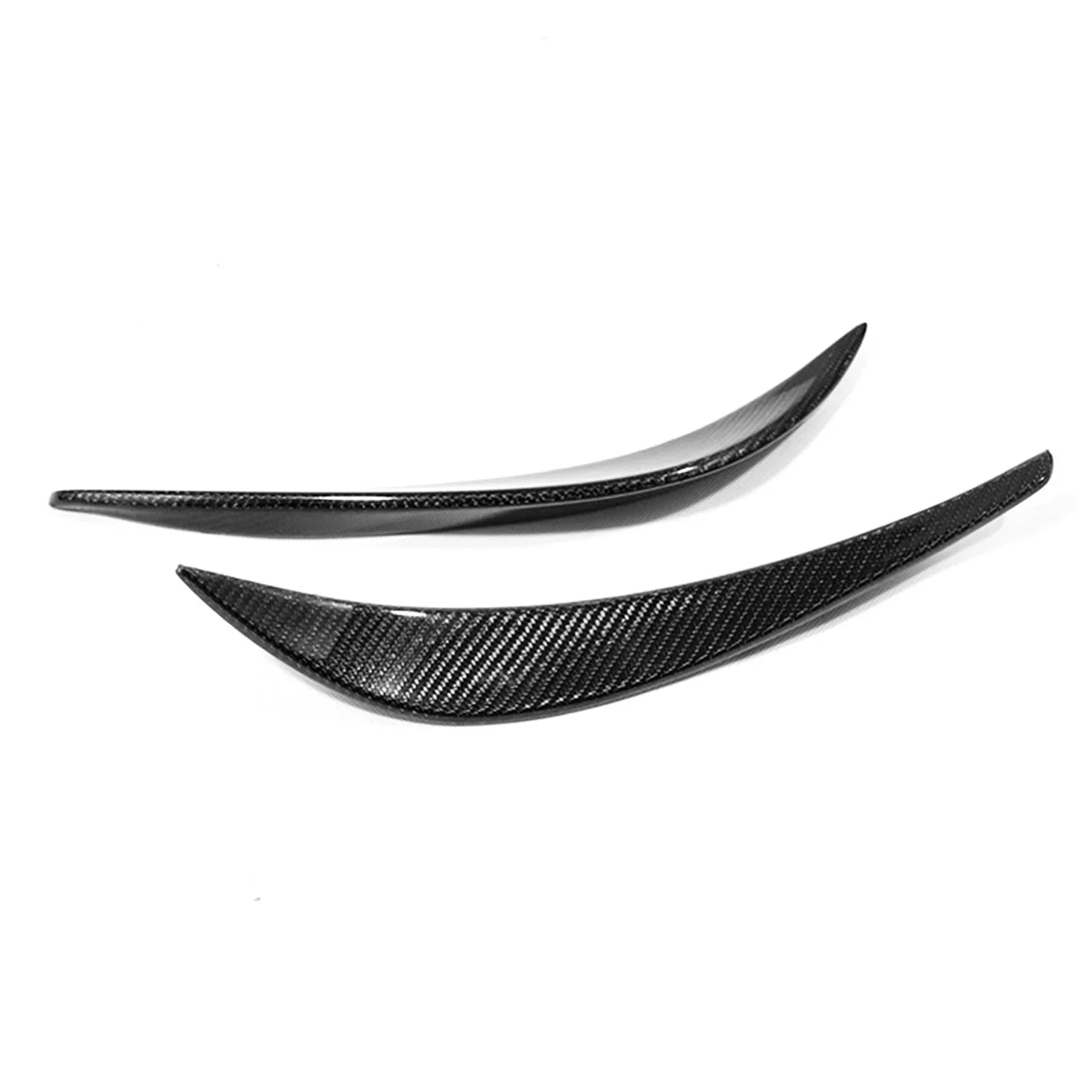 2PCS Carbon Fiber Front Bumper Side Trim Canards Splitter Flaps Spoiler for Audi R8 2008 2009 2010 2011 2012 2013 2014
