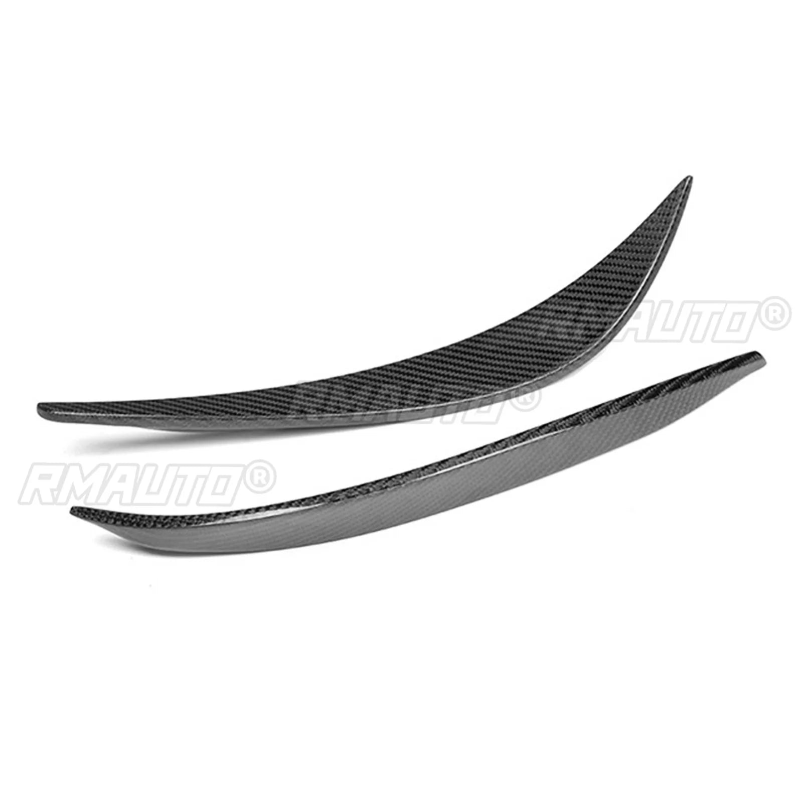 2PCS Carbon Fiber Front Bumper Side Trim Canards Splitter Flaps Spoiler for Audi R8 2008 2009 2010 2011 2012 2013 2014