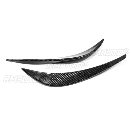 2PCS Carbon Fiber Front Bumper Side Trim Canards Splitter Flaps Spoiler for Audi R8 2008 2009 2010 2011 2012 2013 2014