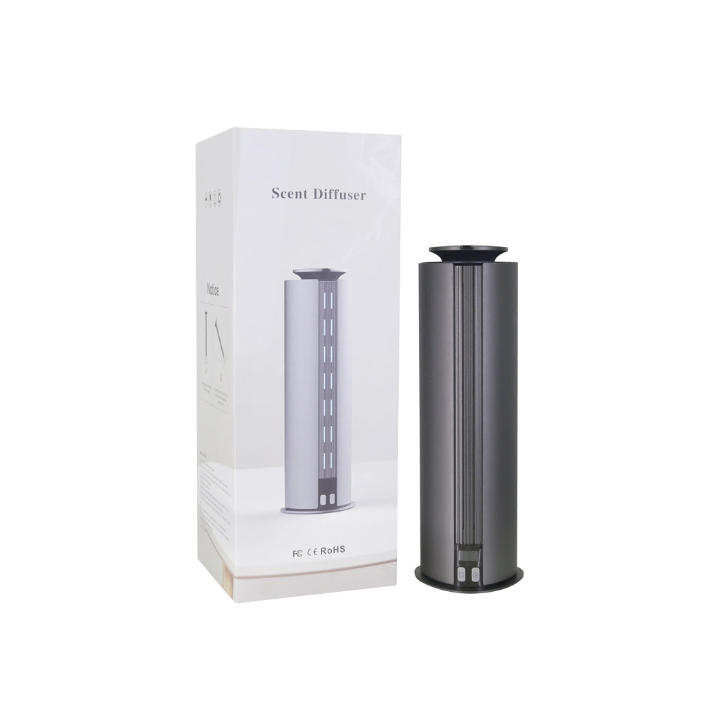 Newly Launched Electric Rechargeable Cool Mist Aroma Diffuser Machine Waterless Scent Nebulizer Tower Targeted Essential Metal