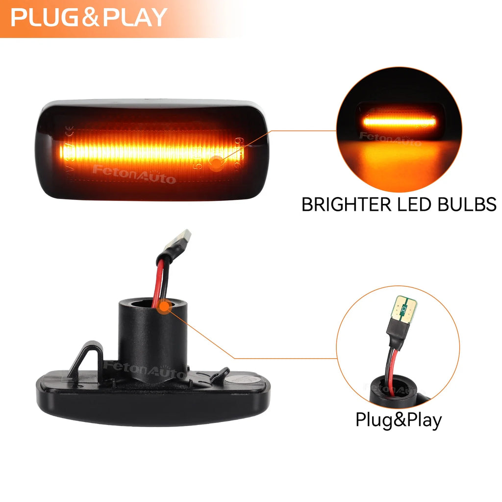 Quality LED Front Rear Side Marker Signal Lights for Dodge RAM 2500HD 3500HD Double Wheel 10-18 New White Red Indicators Lamps