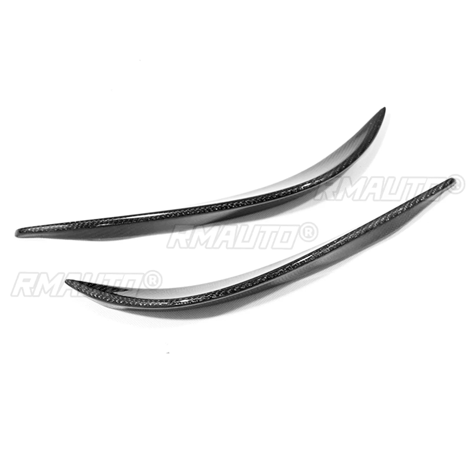 2PCS Carbon Fiber Front Bumper Side Trim Canards Splitter Flaps Spoiler for Audi R8 2008 2009 2010 2011 2012 2013 2014