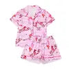 Lounge Wear for Women Polyester Spandex Sleepwear Printed Sleepwear