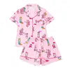 Lounge Wear for Women Polyester Spandex Sleepwear Printed Sleepwear