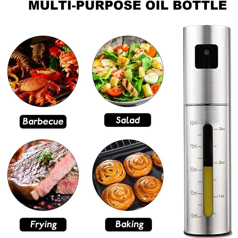 BBQ Baking Olive Oil Spray Bottle 304 Stainless Steel Oil Spray Bottle Vinegar Spray Bottles BQ Sprayer Seasoning Bottle Kitche
