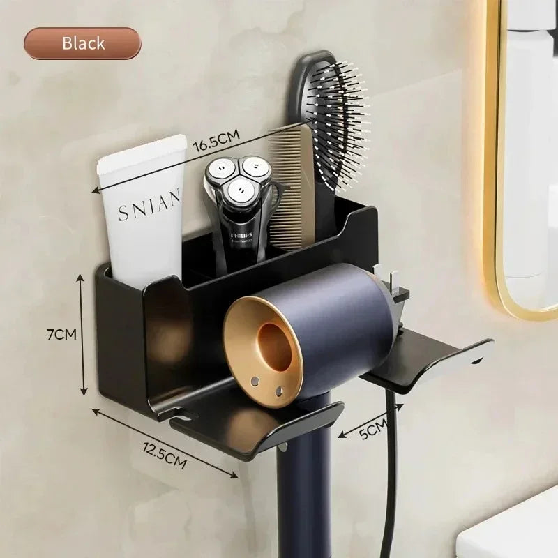 Hot Sale Hair Dryer Holder Wall Mount Suction Cup Bathroom Organizer Wall Mount Hairdryer Holder Straightener Stand Rustproof