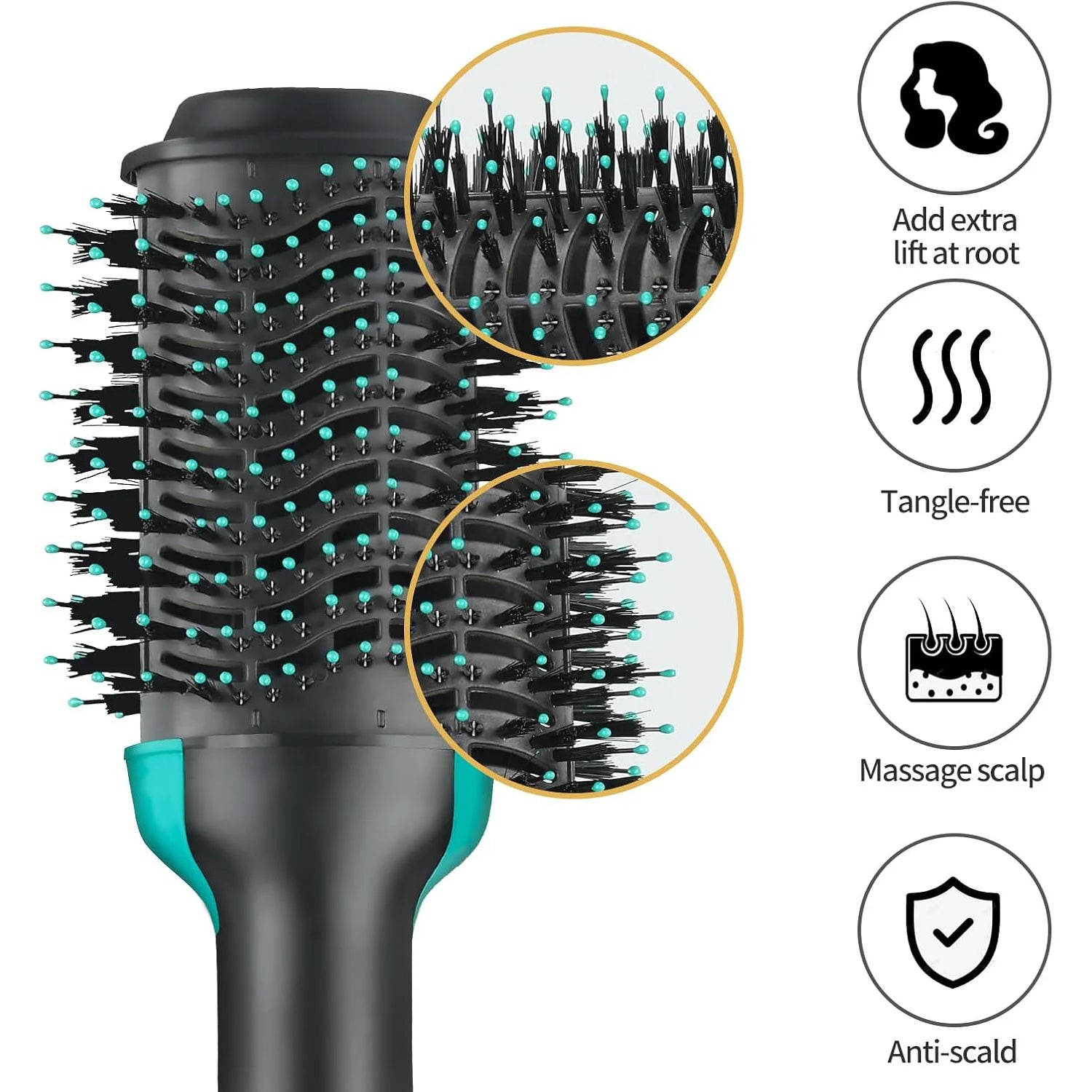 BLUTOOL 4-in-1 One-Step Negative Ion Hair Dryer and  Hot Air Brush, Reduces Frizz and Static, Quick-Dry Volumizing