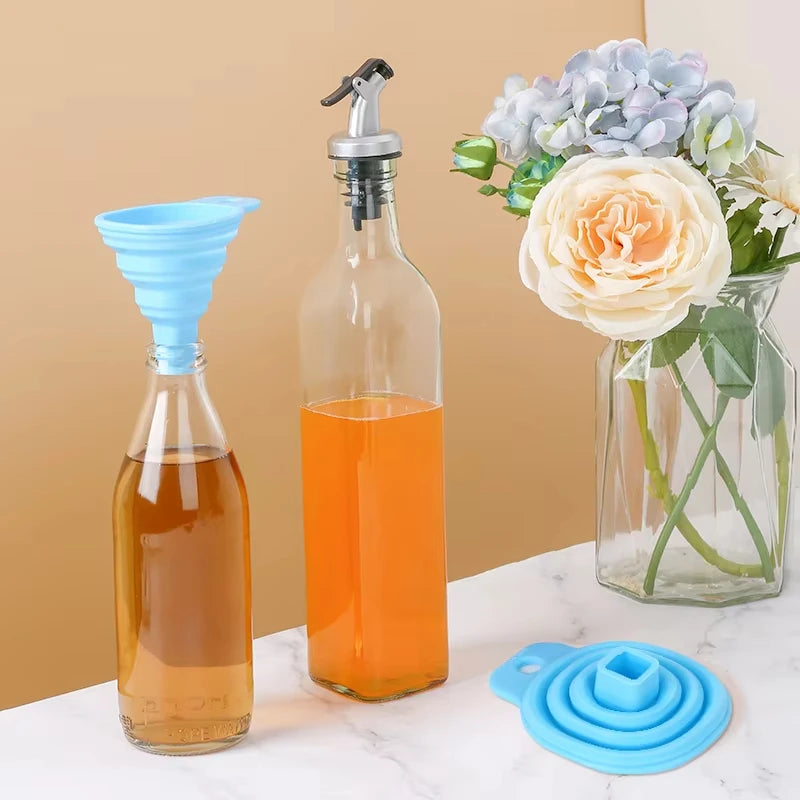 FAIS DU Glass Oil Bottle Olive Oil Dispenser for Kitchen with Silicone Funne Kitchen Seasoning Sauce Vinegar Bottle Kitchen Tool