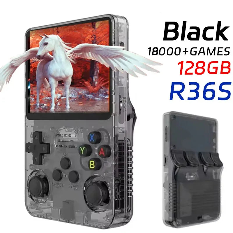 Open Source R36S Retro Handheld Game Console 3.5 Inch IPS Screen RK3326 Chip 15000+Games 64/128GB Portable Pocket Video Player