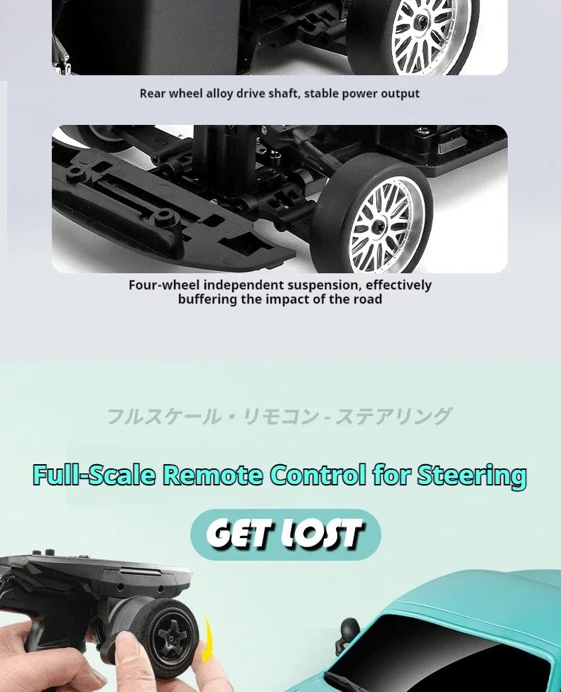 New 1:18 Adorable Mx-5 Miata Rx7 Rc Drift Car 2.4g Esp Gyro Flip-Up Light Full Scale Remote Control Toy Car Kid Adult Xmas Gift