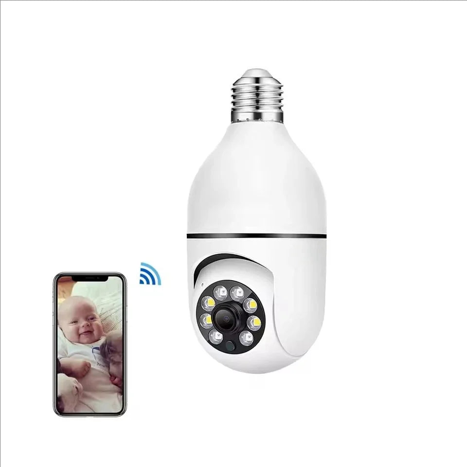 Bulb E27 Surveillance Camera Full Color Night Vision Automatic Human Tracking Zoom Indoor Security Monitor Wifi Miini IP Camera