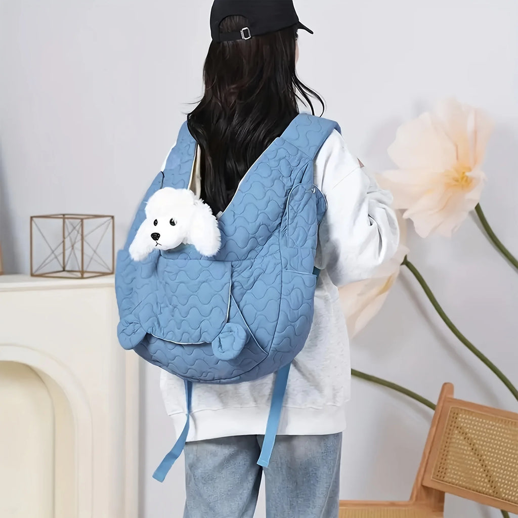 Portable Pet Backpack for Cats & Dogs, Breathable & Comfortable, Outdoor Travel Carrier for Small Medium Pets.