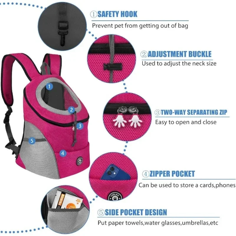 Pet Backpack for Small Medium Dogs Pet Dog Transport Backpack Travel Breathable Dog Carrier Puppy Carrier Pets Carrying Supplies