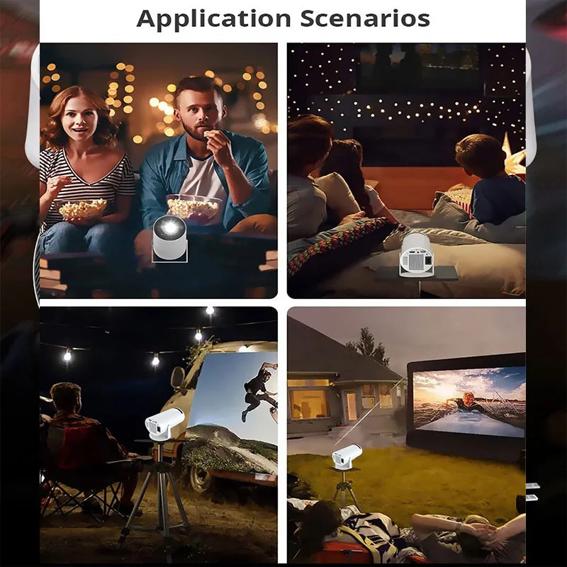 Smart Portable Projector Game projector 4K Android11.0 720P Native 1280*720P compatible with mobile phones and game controllers.