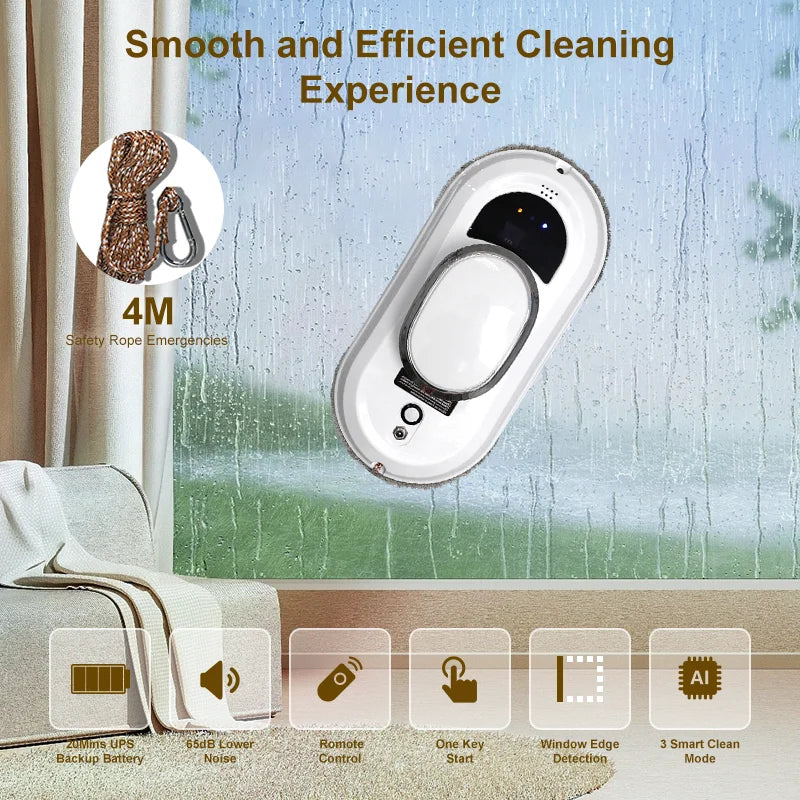 Intelligent Window Cleaning Robot Vacuum Cleaner Robot Window Cleaner Electric Glass  Remote Control for Home