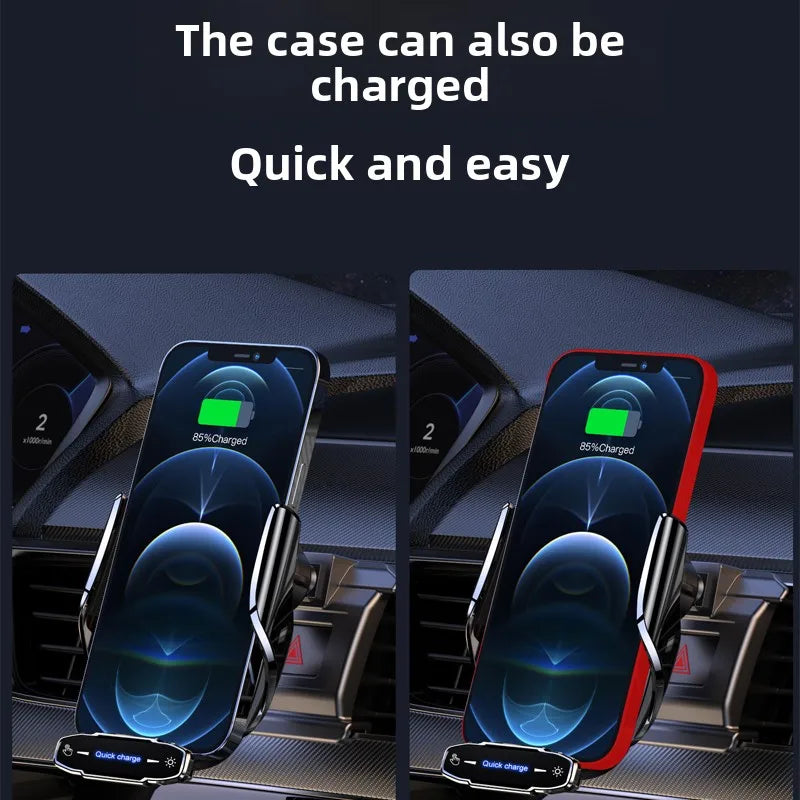 Wireless Charger For Car Mobile Cell Phone Holder Support For Mobile Car Mount Automotive Electric Induction Auto Clamping