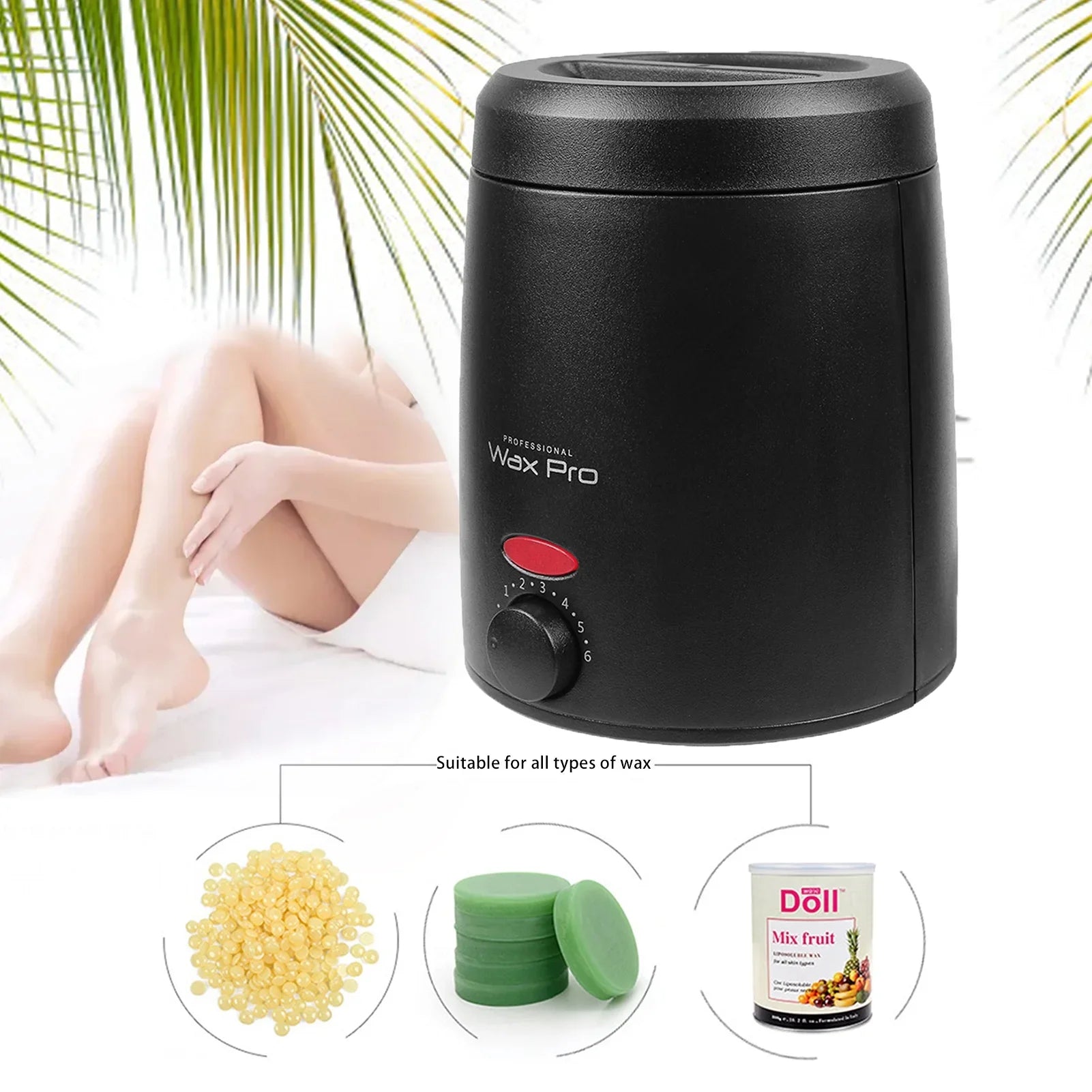 Wax Warmer Rapid Heating Painless Hair Removal Professional Electric Wax Machine Depilatory Waxing Beans Melter PotTool Epilator