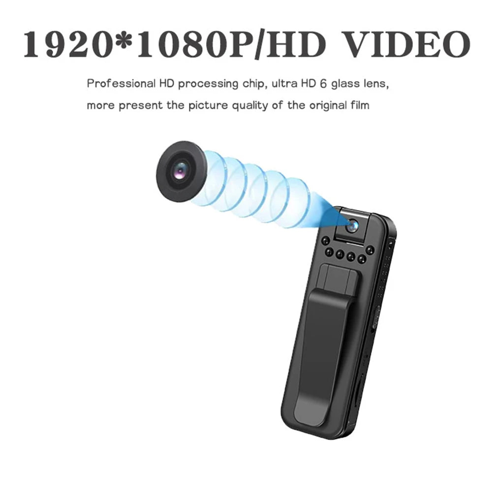 HD 1080P Mini Camera Portable Small Digital Video Recorder Police BodyCam Infrared Night Vision Miniature Camcorder