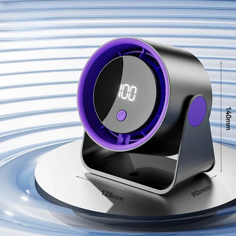 Desktop Style Desktop Fan, Home Office Small Silent Electric Fan, Adjustable Angle Display, High Battery Level, Wind Power Fan