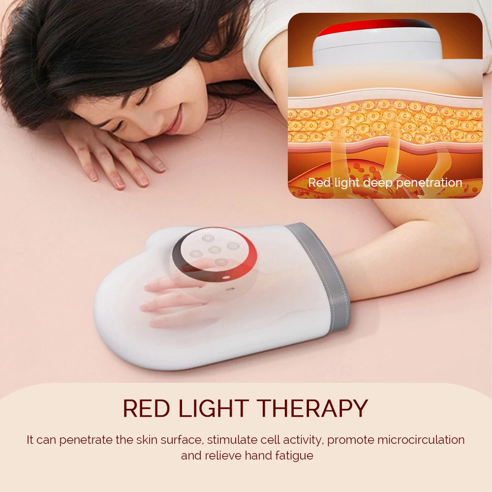 Electric Hand Massager Air Bag 5 Levels Hot Compress Kneading Hand Massage Machine Promote Finger Blood Circulation Relax Hands