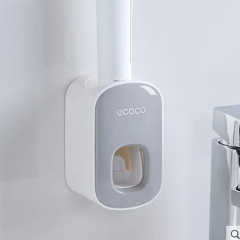 Automatic Toothpaste Dispenser Bathroom Toothpaste Squeezer Punch Free Wall Mounted Tooth Paste Holder Bathroom Accessories