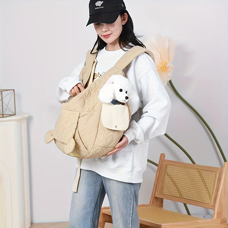 Portable Pet Backpack for Cats & Dogs, Breathable & Comfortable, Outdoor Travel Carrier for Small Medium Pets.