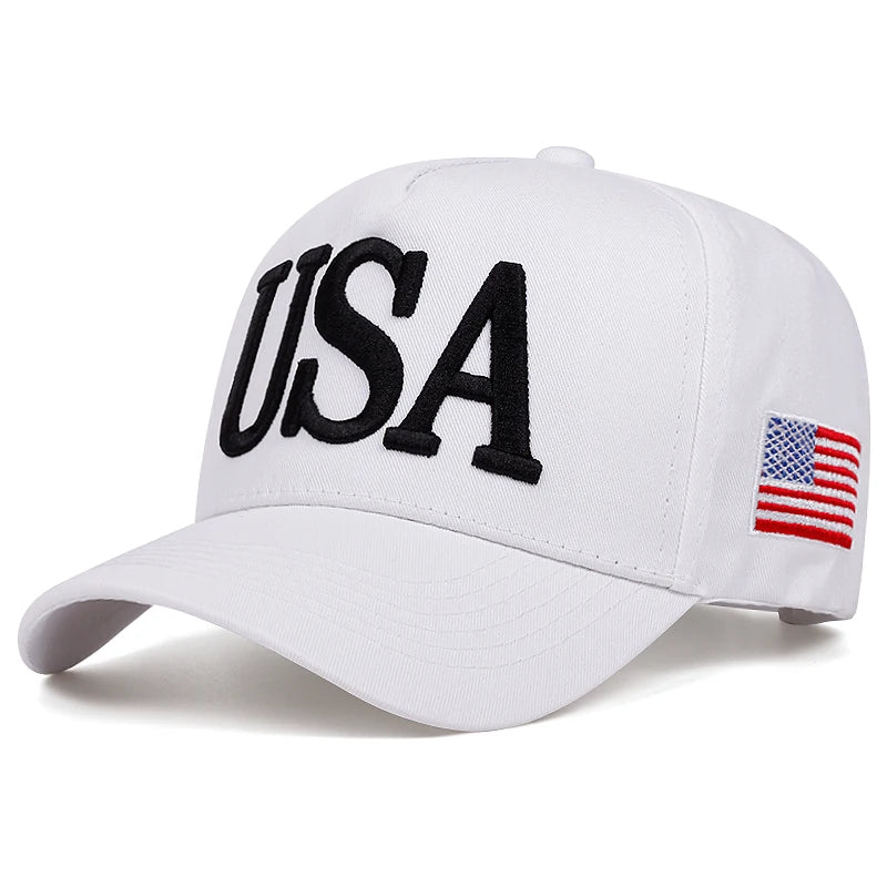 USA embroidered baseball caps, outdoor sports baseball caps