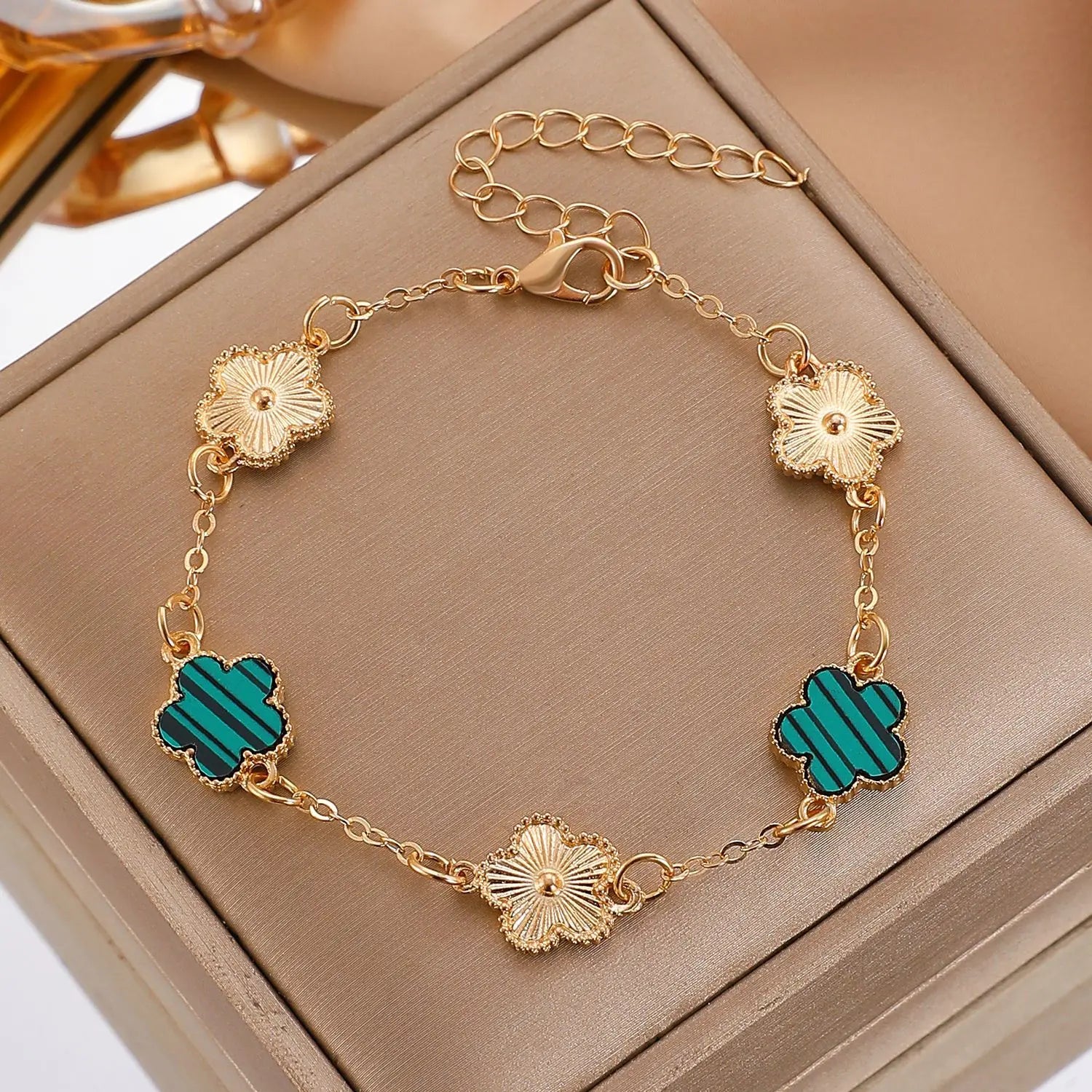 Five Petal Flower Bracelet Chain Tassel Colorful Enamel Charm Women Fashion Elegant Jewelry Gift Trendy Accessory