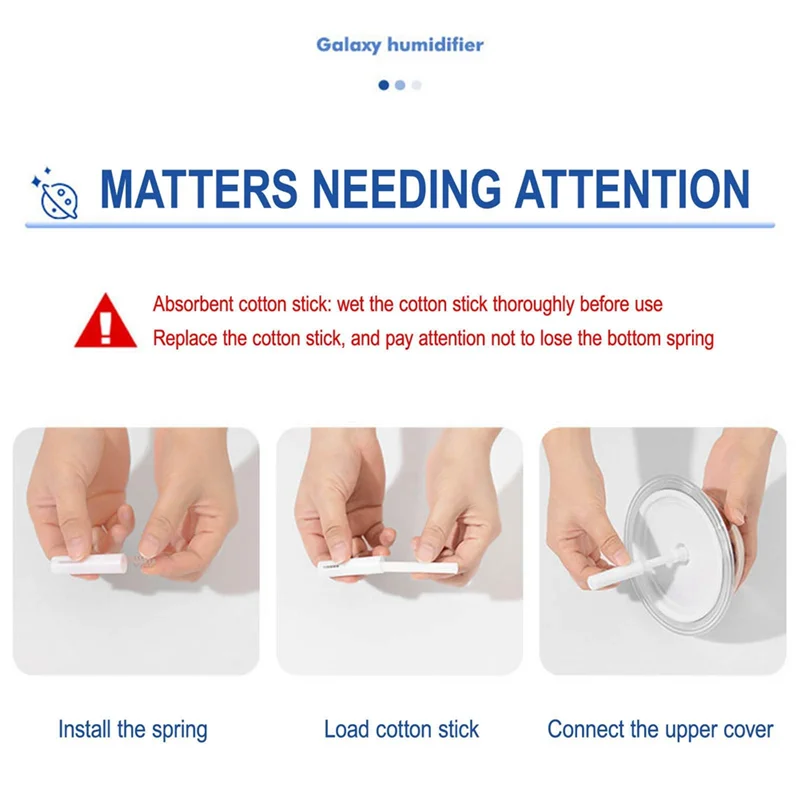 Galaxy Air Humidifier with Colorful Atmosphere Light USB Large Spray Mist Maker for Household Office Bedroom Night Use