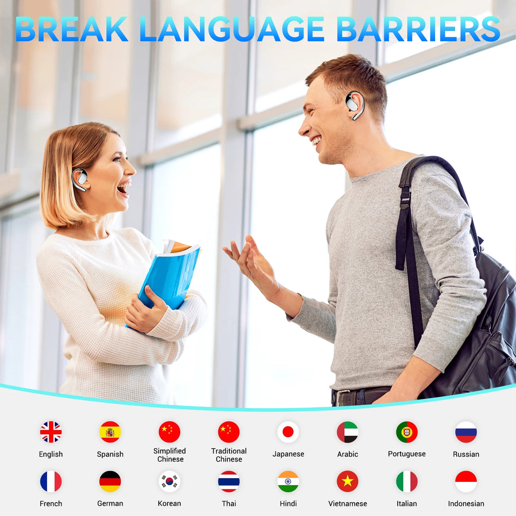 Language Translator Earbuds Supports 150 Language Online Real Time Voice Translator Device