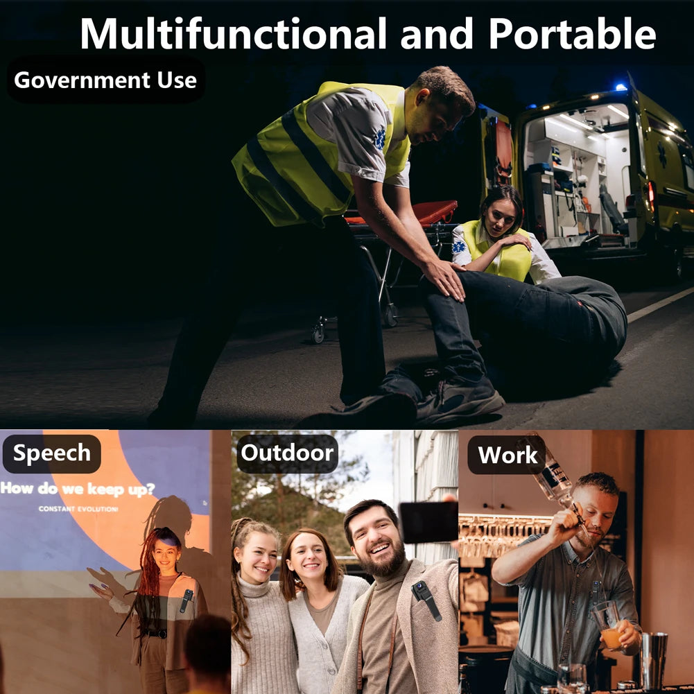 HD 1080P Mini Camera with Back Clip Infrared Night Vision Portable Digital Video Recorder Motion Detection Outdoor Sports DV DVR