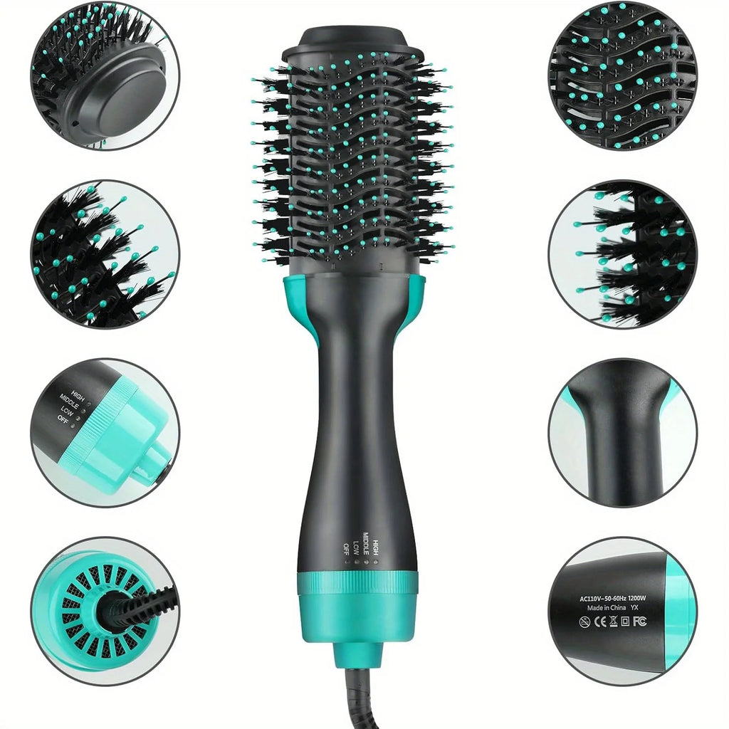 BLUTOOL 4-in-1 One-Step Negative Ion Hair Dryer and  Hot Air Brush, Reduces Frizz and Static, Quick-Dry Volumizing