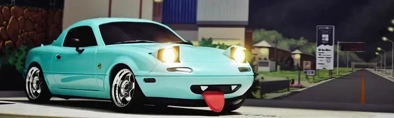 New 1:18 Adorable Mx-5 Miata Rx7 Rc Drift Car 2.4g Esp Gyro Flip-Up Light Full Scale Remote Control Toy Car Kid Adult Xmas Gift