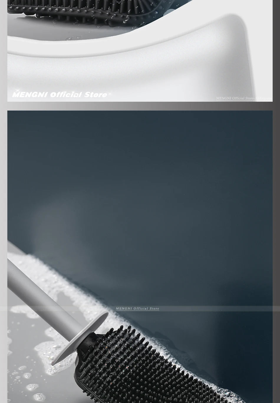 MENGNI-Luxury Toilet Brush Bathroom Wall-mount Quick Draining Clean Tool Cleaning Brush Bathroom Accessories Sets