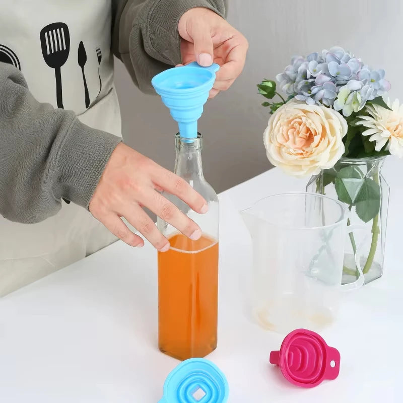 FAIS DU Glass Oil Bottle Olive Oil Dispenser for Kitchen with Silicone Funne Kitchen Seasoning Sauce Vinegar Bottle Kitchen Tool