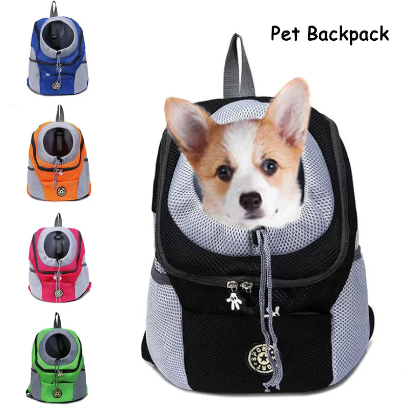 Pet Backpack Portable Portable dog Double Shoulder bag  Outdoor Travel cat Carrier Bag Pet Dog Front Bag Mesh Backpack
