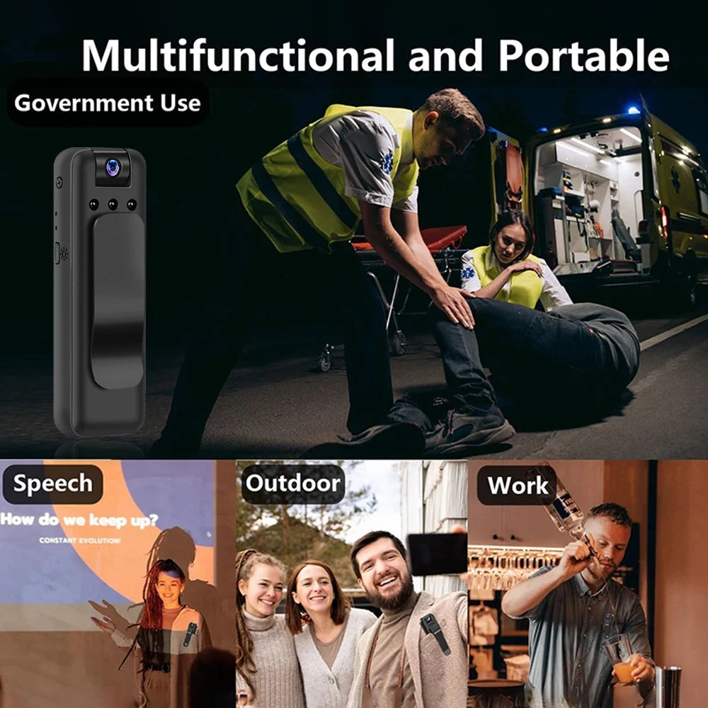 1080P HD Mini Camera Portable Small Digital Video Recorder Surveillance Camcorder Night Vision Video Police BodyCam Infrared