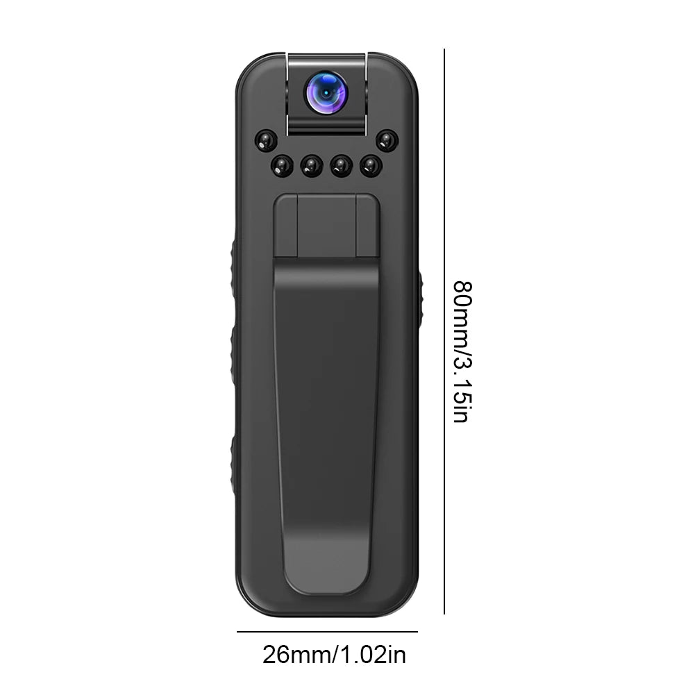 HD 1080P Mini Camera with Back Clip Infrared Night Vision Portable Digital Video Recorder Motion Detection Outdoor Sports DV DVR