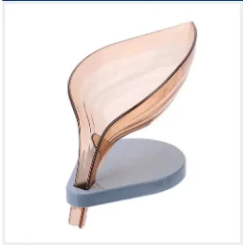 Sink Sponge Drain Leaf Shape Soap Holder Suction Cup Soap Box Creative Storage Drying Rack Cleaning Brush Case Bathroom Supplies