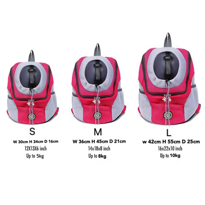 Pet Backpack Portable Portable dog Double Shoulder bag  Outdoor Travel cat Carrier Bag Pet Dog Front Bag Mesh Backpack
